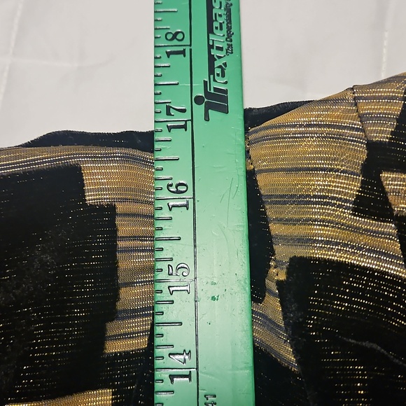 NWT Donna Karan Velvet Burnout Sheath Dress: Black & Gold: Size- 10 - Picture 8 of 16